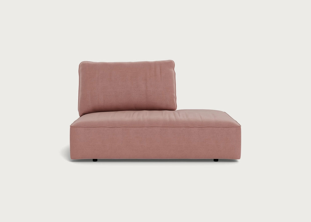 Morven Right Hand Facing Open End Unit Smart Luxe Velvet Dusky Pink