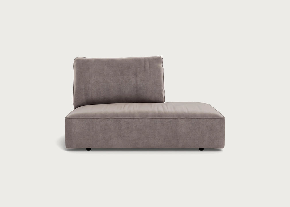 Morven Right Hand Facing Open End Unit Smart Luxe Velvet Mushroom