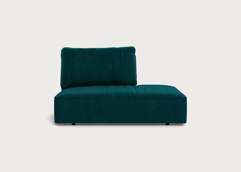 Morven Right Hand Facing Open End Unit Smart Luxe Velvet Ocean Green