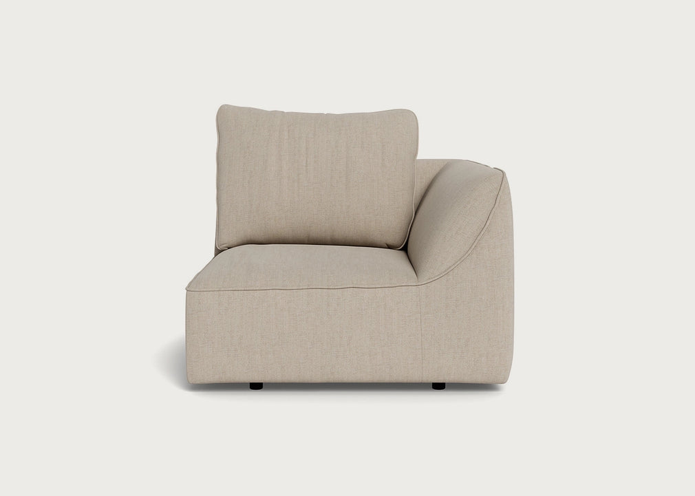 Morven Right Hand Facing Single Unit Broadweave Putty
