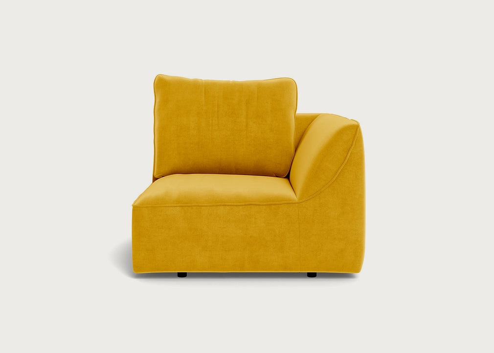 Morven Right Hand Facing Single Unit Smart Luxe Velvet Canary