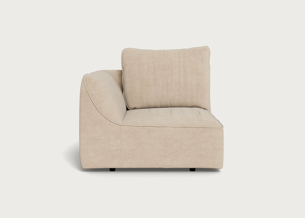 Morven Left Hand Facing Single Unit Brushed Cotton Oat