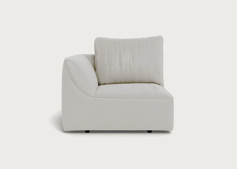 Morven Left Hand Facing Single Unit Capelo Linen-Cotton Sea Salt