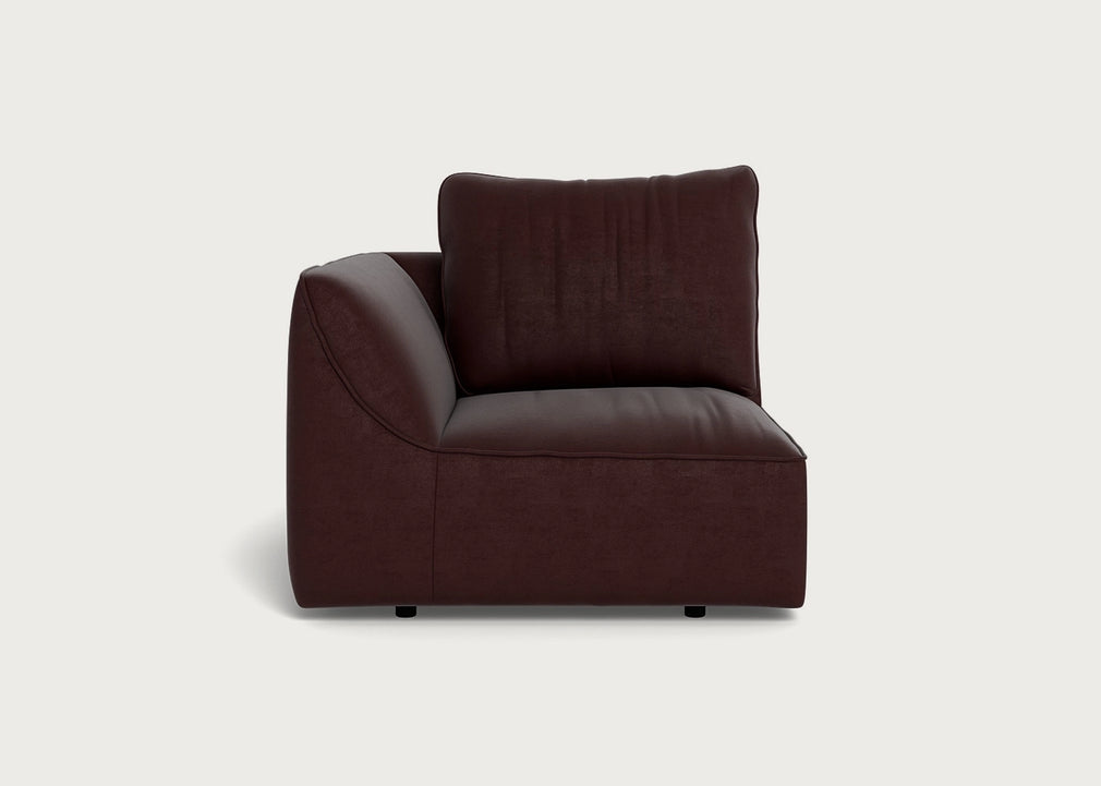 Morven Left Hand Facing Single Unit Smart Luxe Velvet Acorn