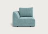 Morven Left Hand Facing Single Unit Smart Luxe Velvet Mineral Blue