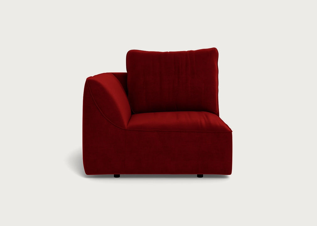 Morven Left Hand Facing Single Unit Smart Luxe Velvet Mulberry
