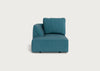 Morven Left Hand Facing Chaise Unit Brushed Cotton Cadet