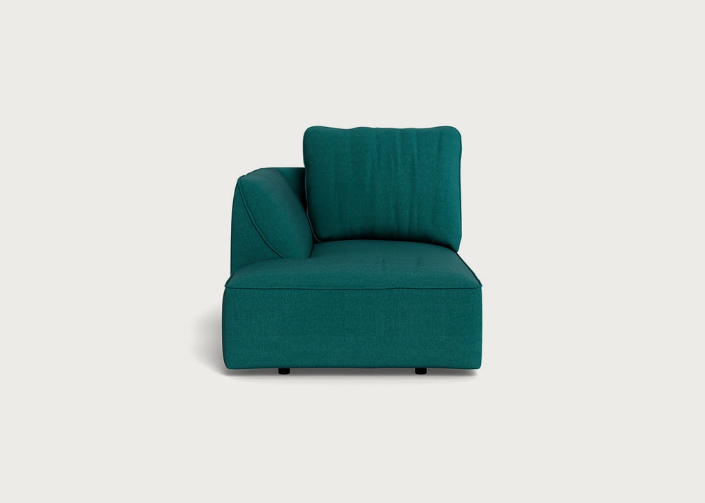 Morven Left Hand Facing Chaise Unit Brushed Cotton Pine