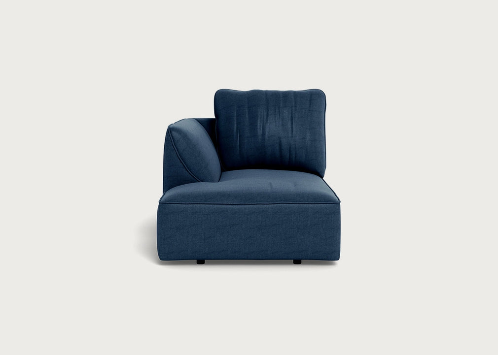Morven Left Hand Facing Chaise Unit Capelo Linen-Cotton Inkspot