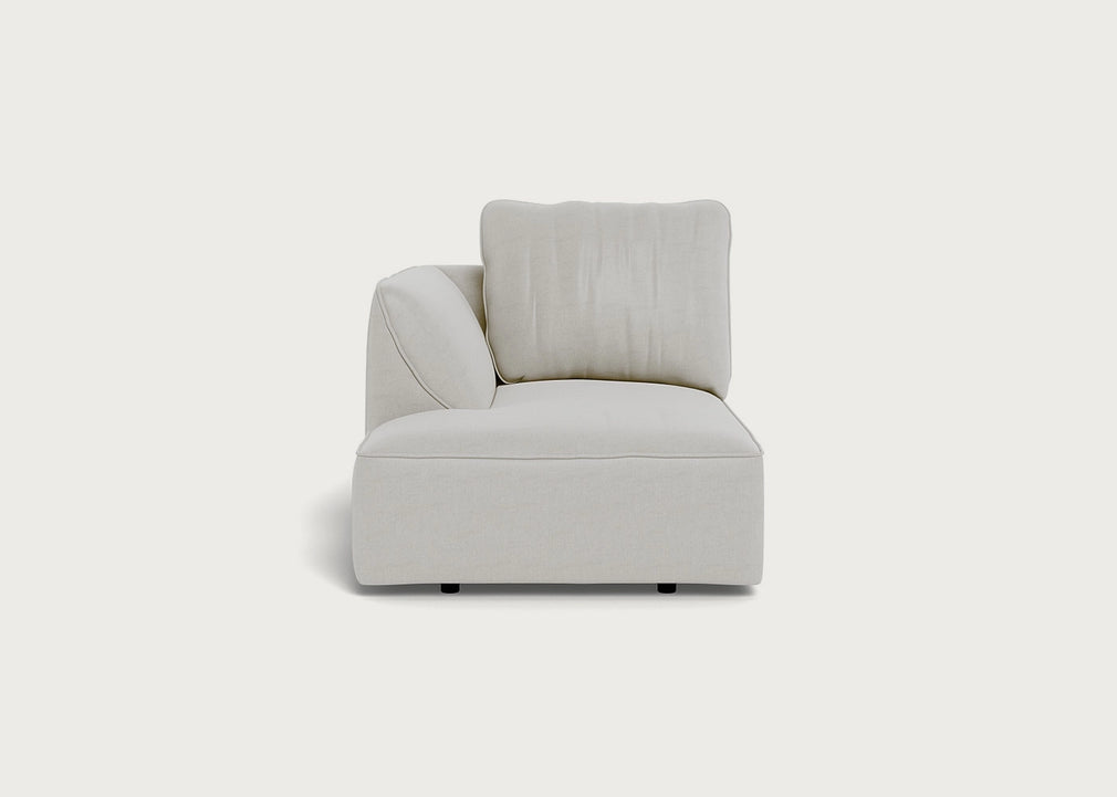 Morven Left Hand Facing Chaise Unit Capelo Linen-Cotton Sea Salt