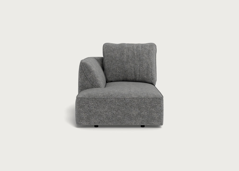 Morven Left Hand Facing Chaise Unit Melton Wool Shale