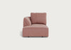Morven Left Hand Facing Chaise Unit Smart Luxe Velvet Dusky Pink