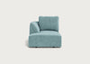 Morven Left Hand Facing Chaise Unit Smart Luxe Velvet Mineral Blue