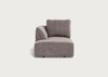 Morven Left Hand Facing Chaise Unit Smart Luxe Velvet Mushroom
