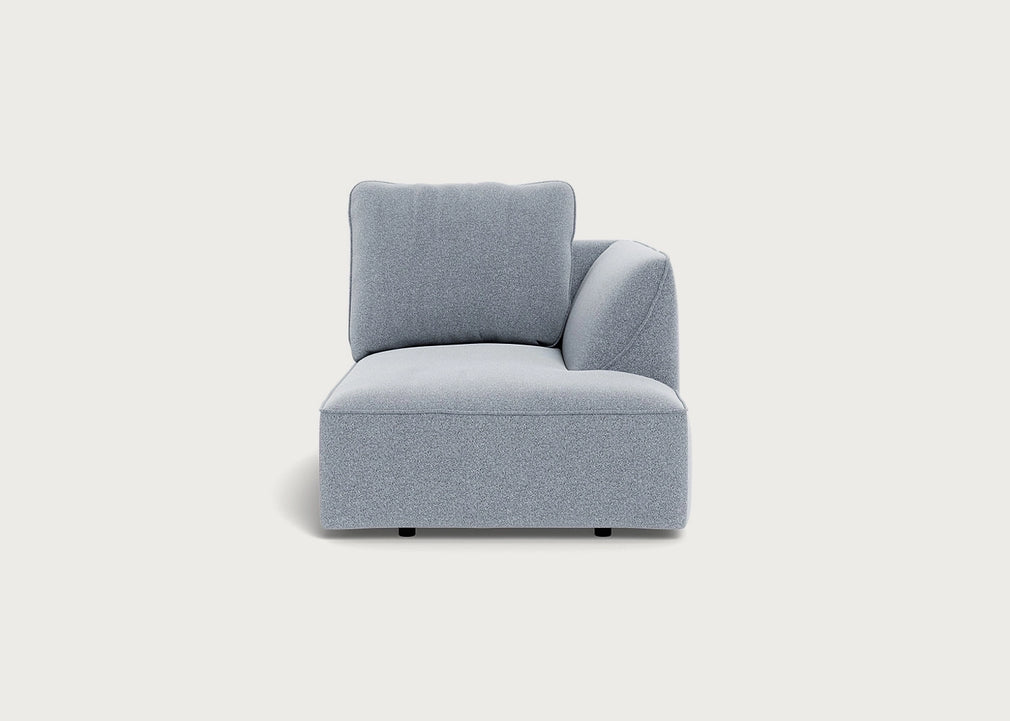 Morven Right Hand Facing Chaise Unit Boucle Steel