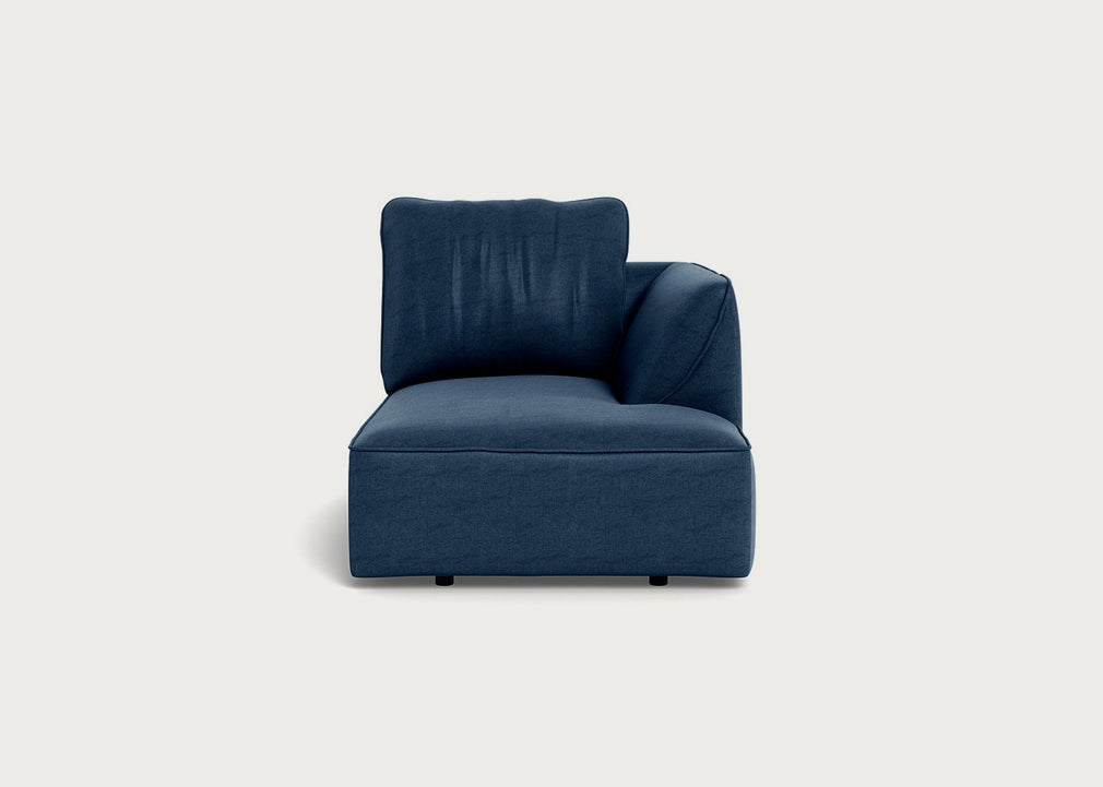Morven Right Hand Facing Chaise Unit Capelo Linen-Cotton Inkspot
