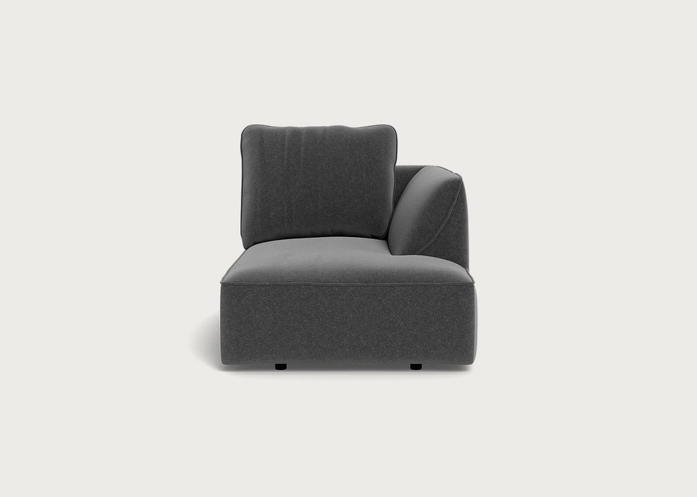 Morven Right Hand Facing Chaise Unit Melton Wool Granite