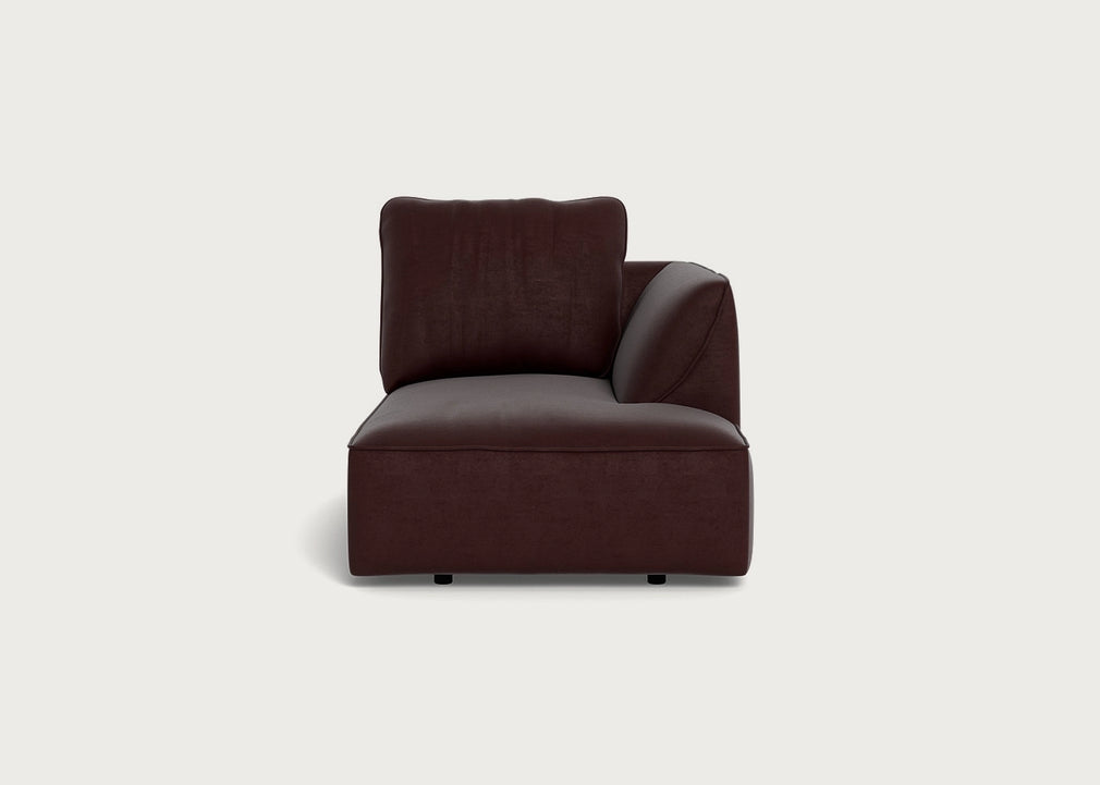 Morven Right Hand Facing Chaise Unit Smart Luxe Velvet Acorn
