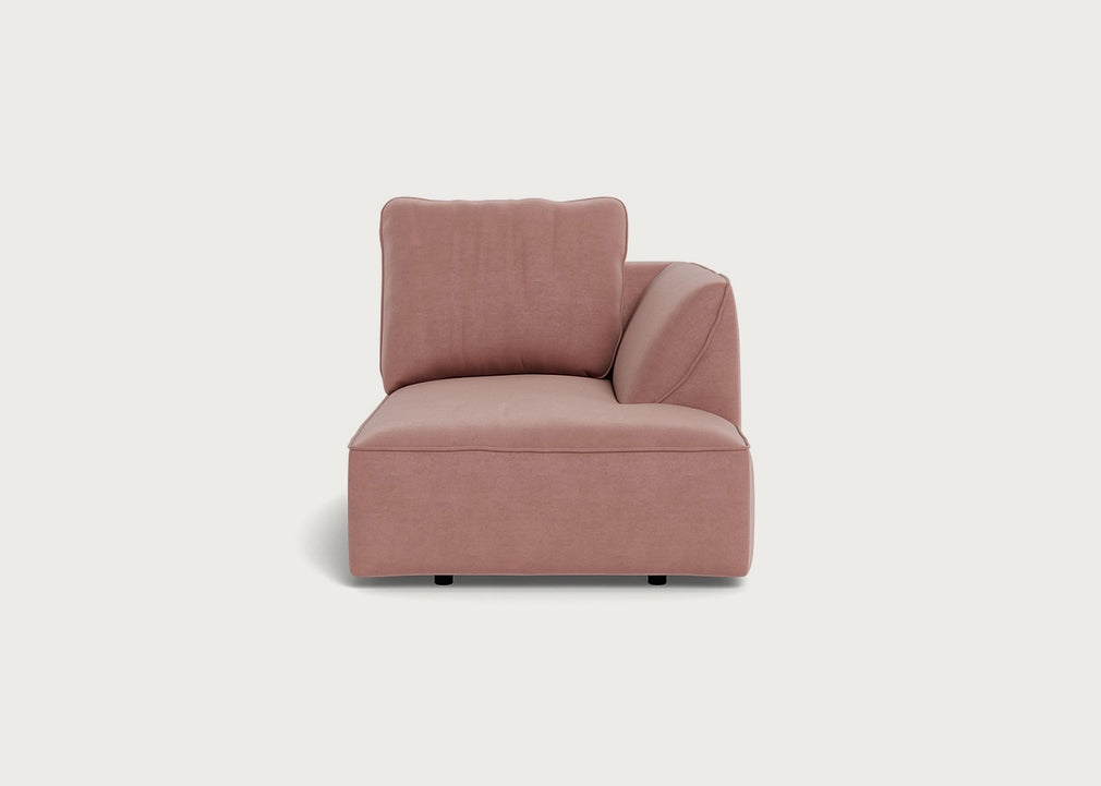Morven Right Hand Facing Chaise Unit Smart Luxe Velvet Dusky Pink