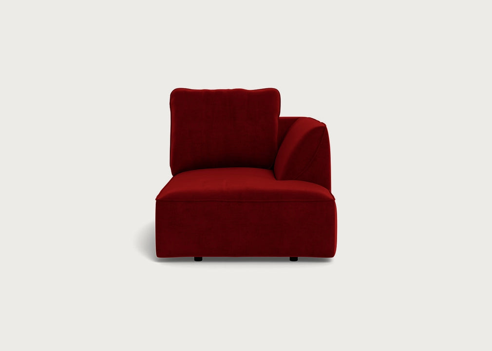 Morven Right Hand Facing Chaise Unit Smart Luxe Velvet Mulberry