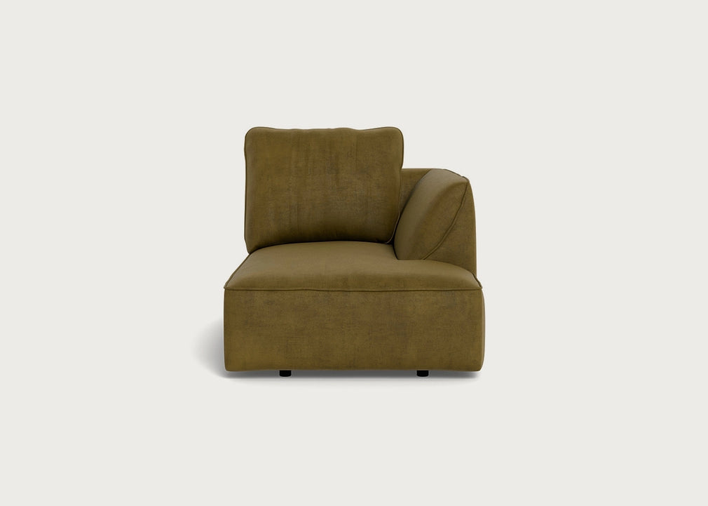 Morven Right Hand Facing Chaise Unit Smart Luxe Velvet Peridot