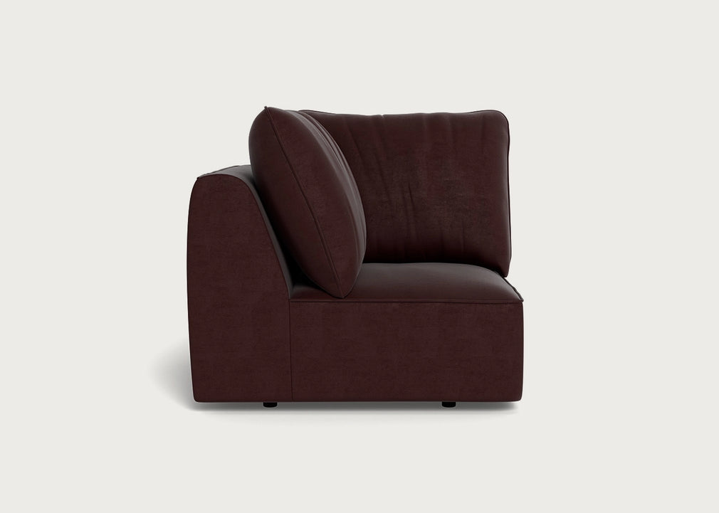 Morven Corner Unit Smart Luxe Velvet Acorn