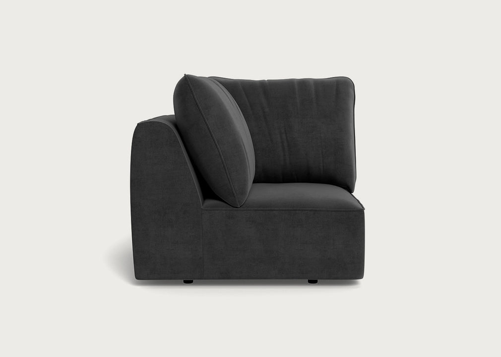 Morven Corner Unit Smart Luxe Velvet Nickel
