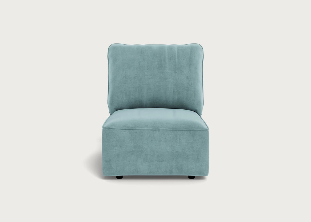 Morven Single Unit Smart Luxe Velvet Mineral Blue