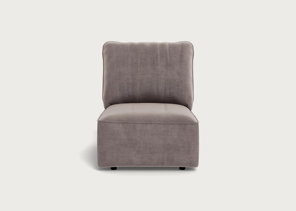 Morven Single Unit Smart Luxe Velvet Mushroom