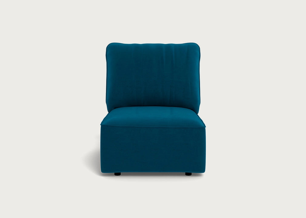 Morven Single Unit Cotton Velvet Teal
