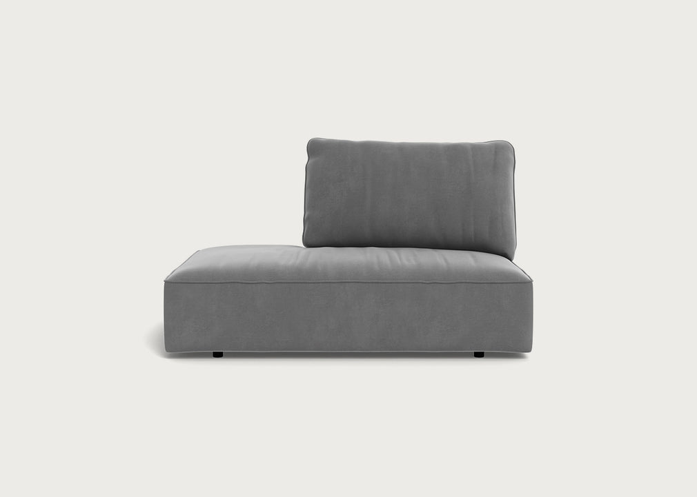 Morven Left Hand Facing Open End Unit Smart Velvet Mercury