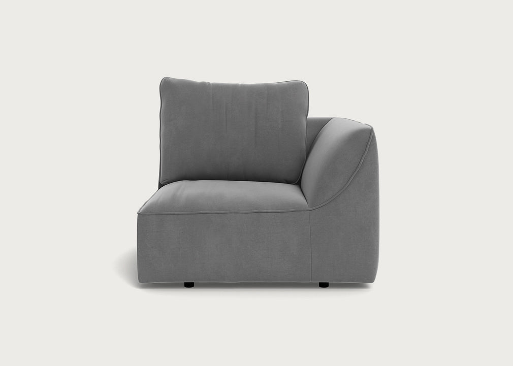 Morven Right Hand Facing Single Unit Smart Velvet Mercury