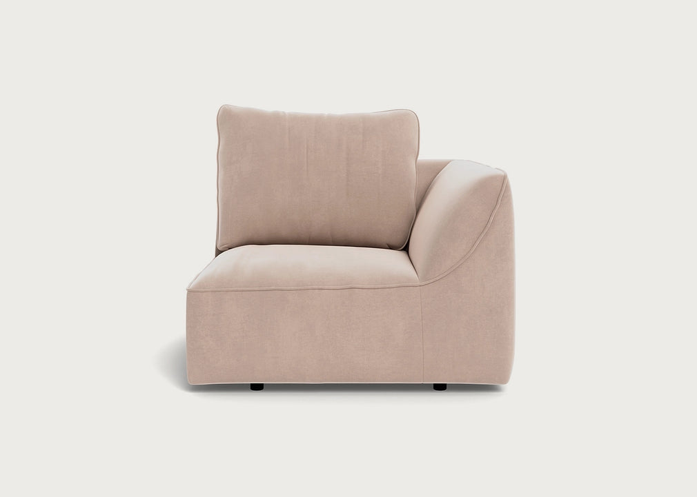 Morven Right Hand Facing Single Unit Smart Velvet Pebble