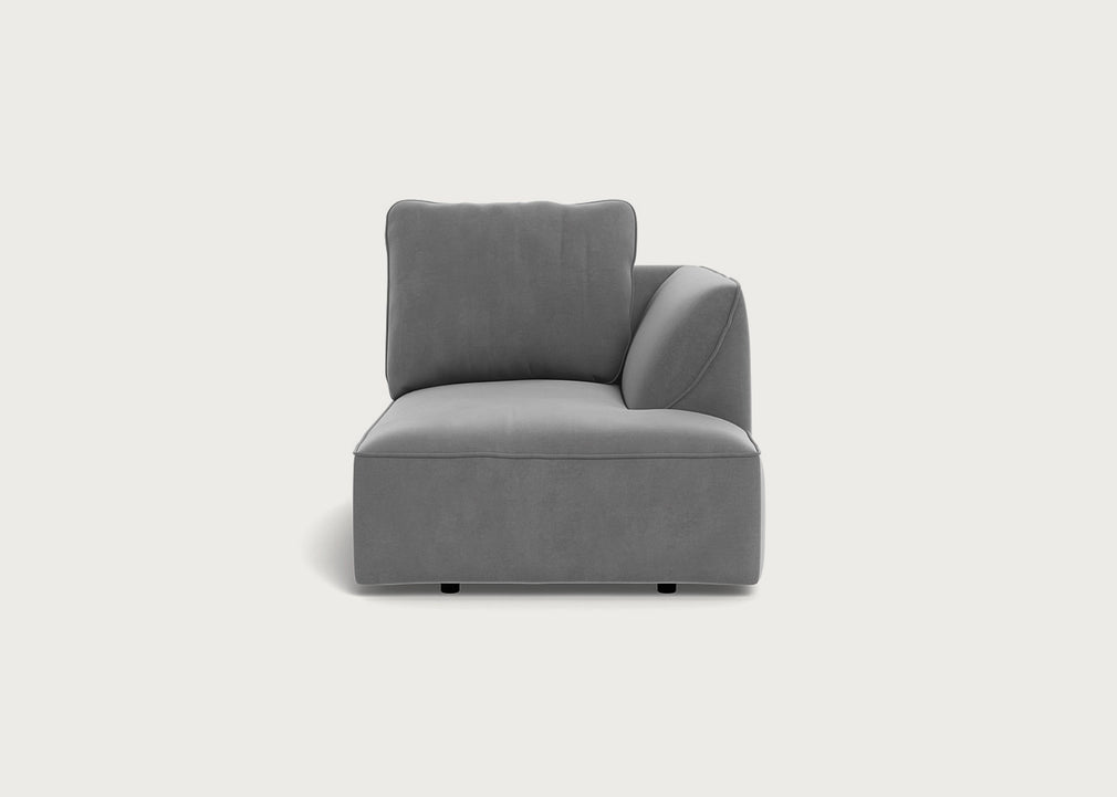 Morven Right Hand Facing Chaise Unit Smart Velvet Mercury
