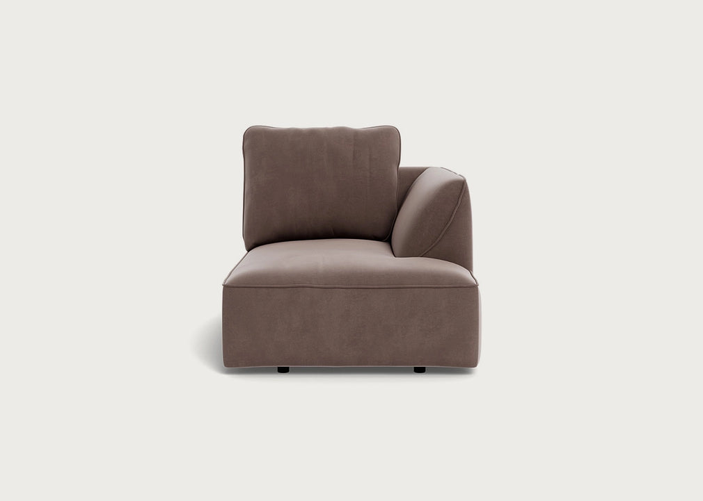 Morven Right Hand Facing Chaise Unit Smart Velvet Mouse
