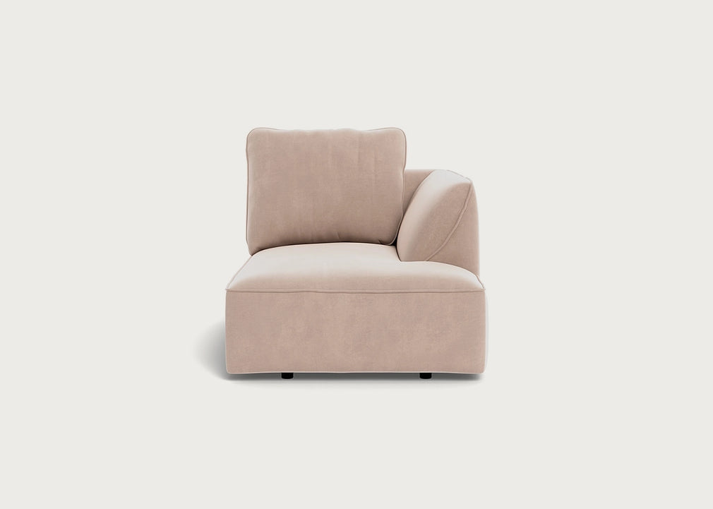 Morven Right Hand Facing Chaise Unit Smart Velvet Pebble