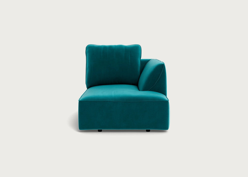Morven Right Hand Facing Chaise Unit Smart Velvet Petrol