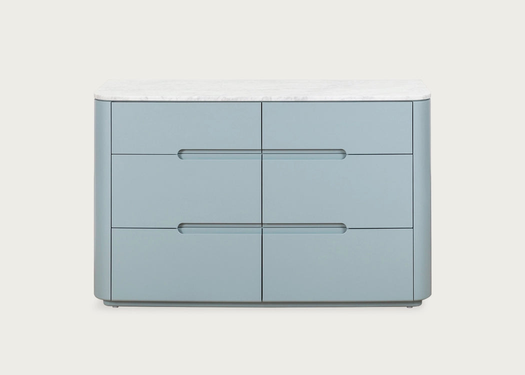 Florian 6 Drawer Wide Chest in Blue