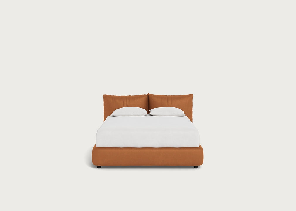 Pillow Storage Bed Double / No Storage / Luxury Leather Canella