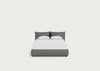 Pillow Storage Bed Double / No Storage / Luxury Leather Slate