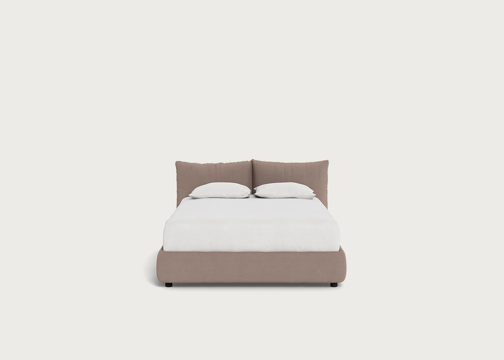 Pillow Storage Bed Double / No Storage / Tundra Texture Latte
