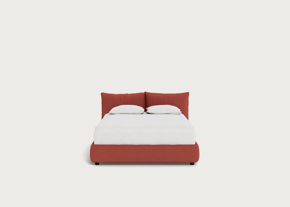 Pillow Storage Bed Double / No Storage / Tundra Texture Rust
