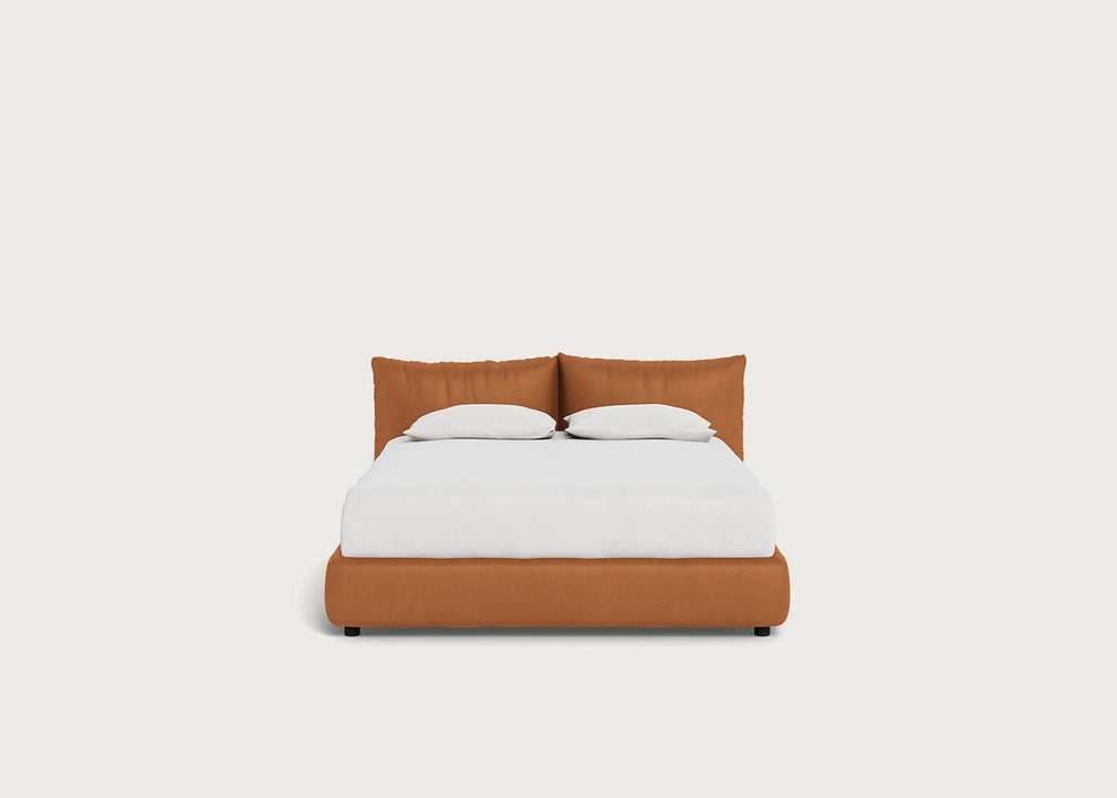 Pillow Storage Bed King / No Storage / Luxury Leather Canella