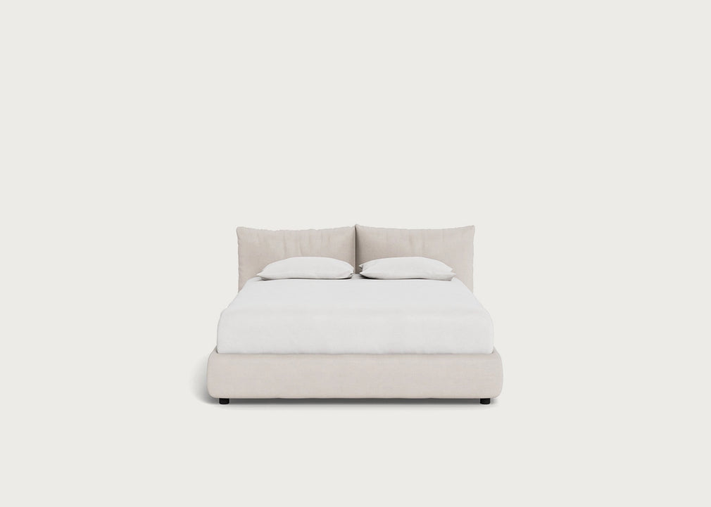Pillow Storage Bed King / No Storage / Siena Cotton Natural