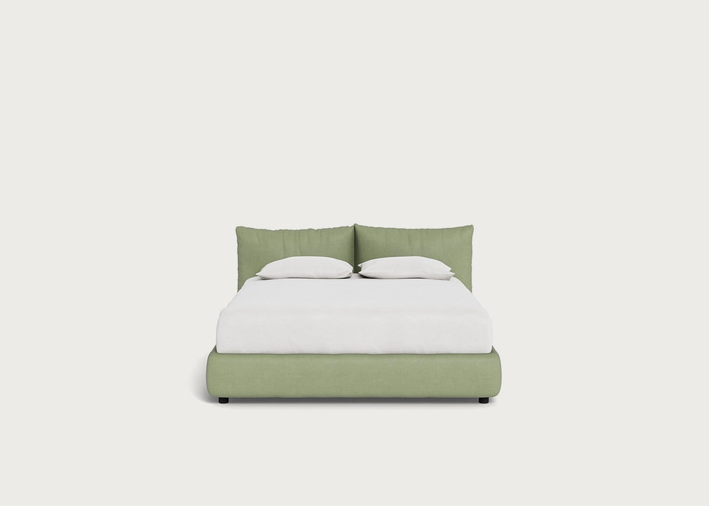 Pillow Storage Bed King / No Storage / Siena Cotton Pistachio