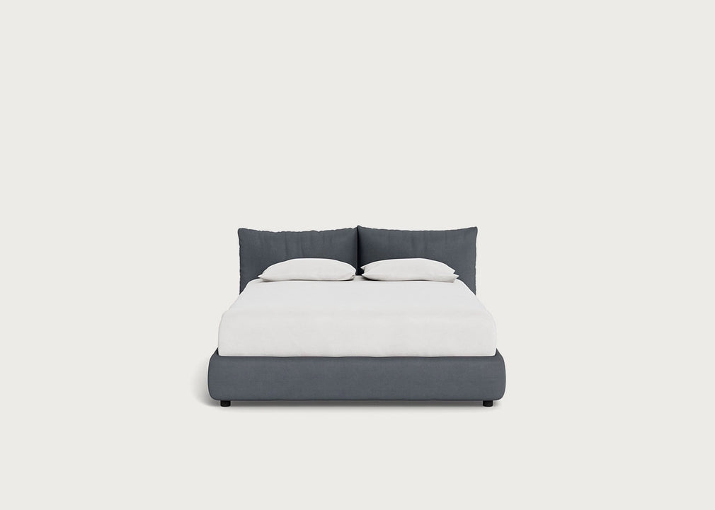 Pillow Storage Bed King / No Storage / Siena Cotton Shale Grey