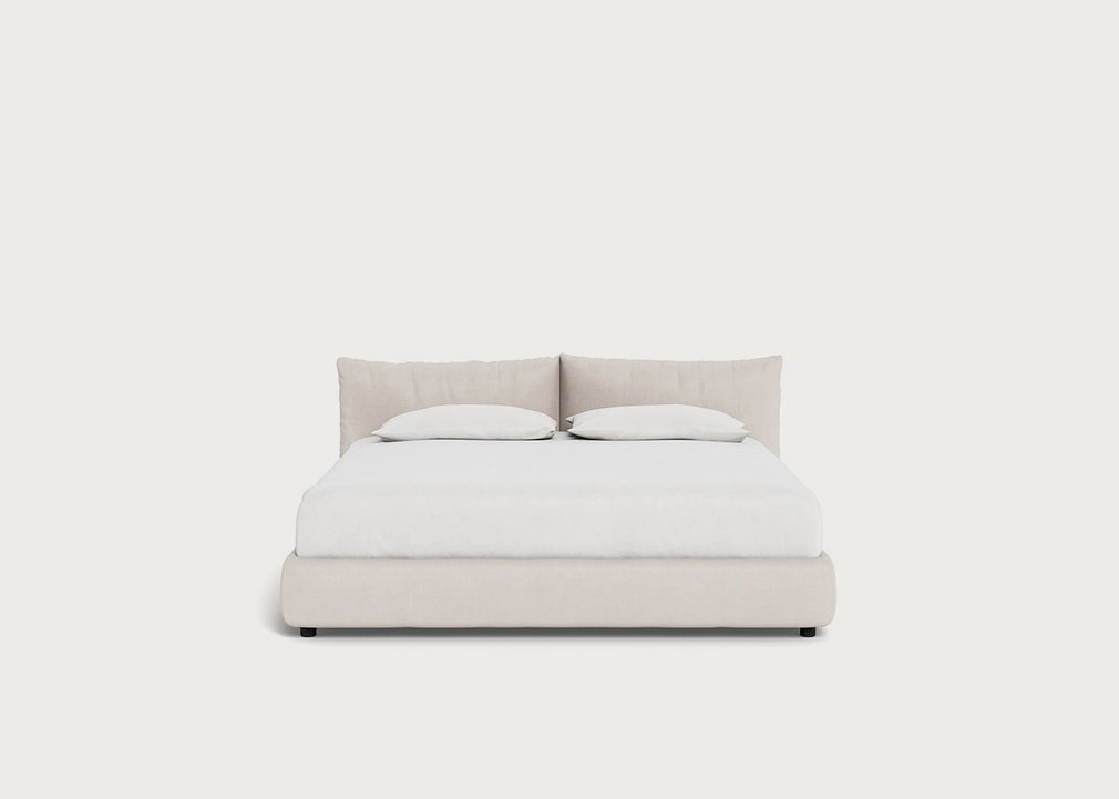 Pillow Storage Bed Super King / No Storage / Siena Cotton Natural