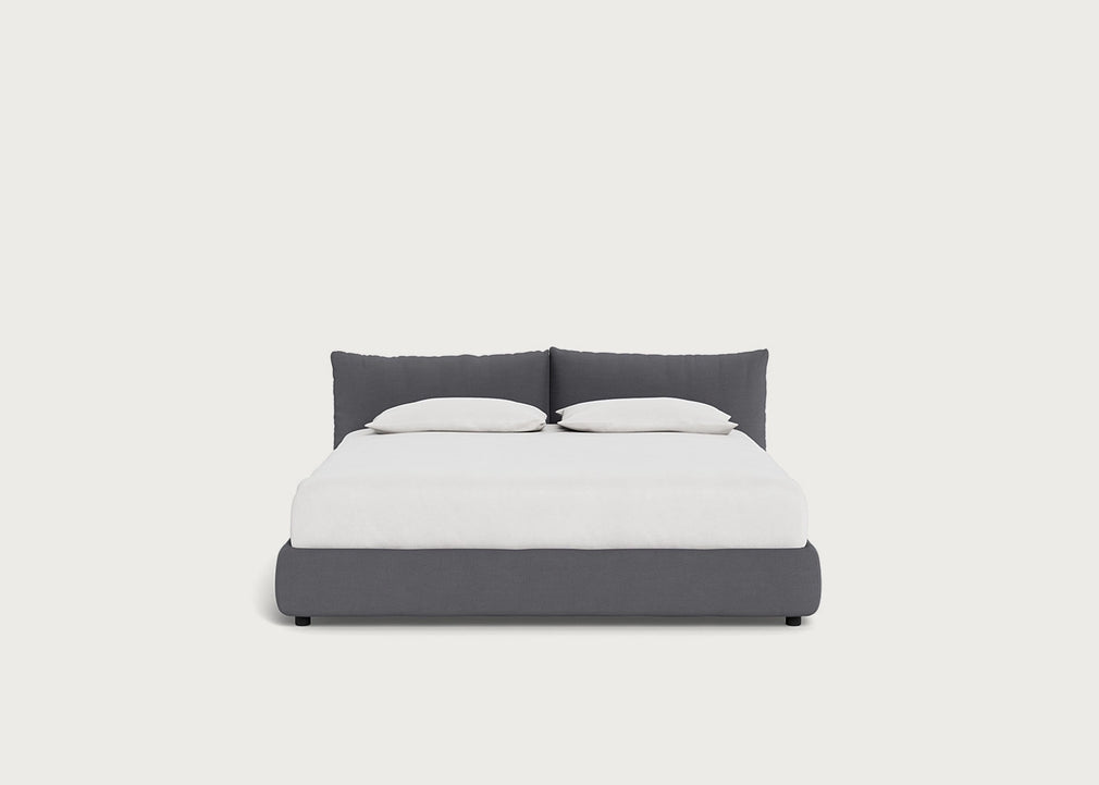 Pillow Storage Bed Super King / No Storage / Tundra Texture Pewter