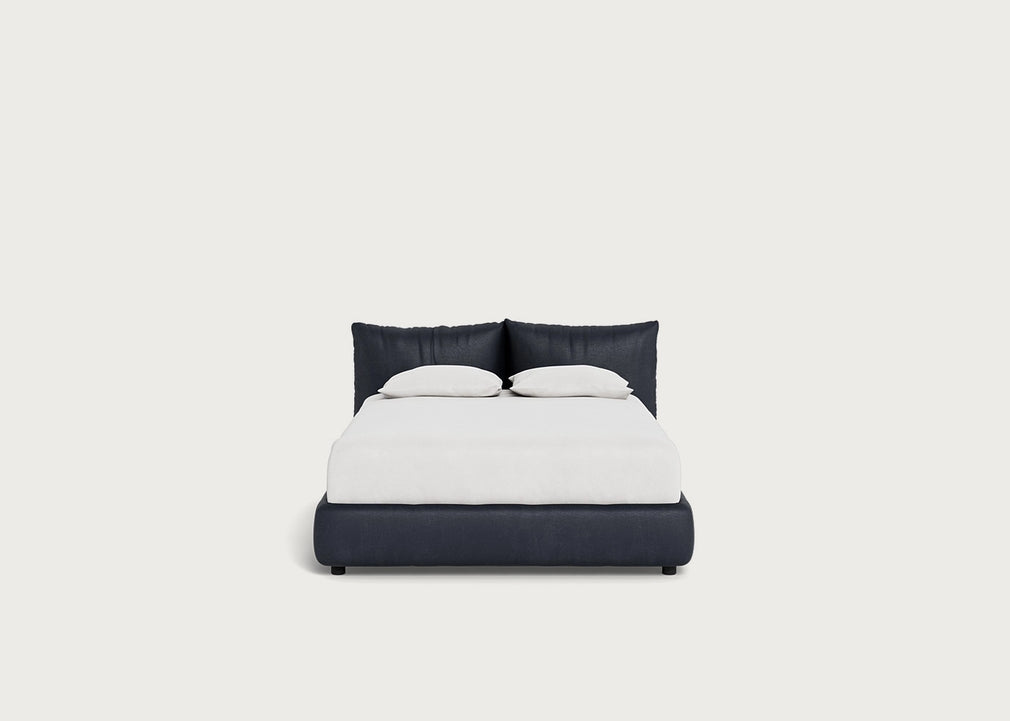 Pillow Storage Bed Double / Underbed Storage / Luxury Leather Anthracite