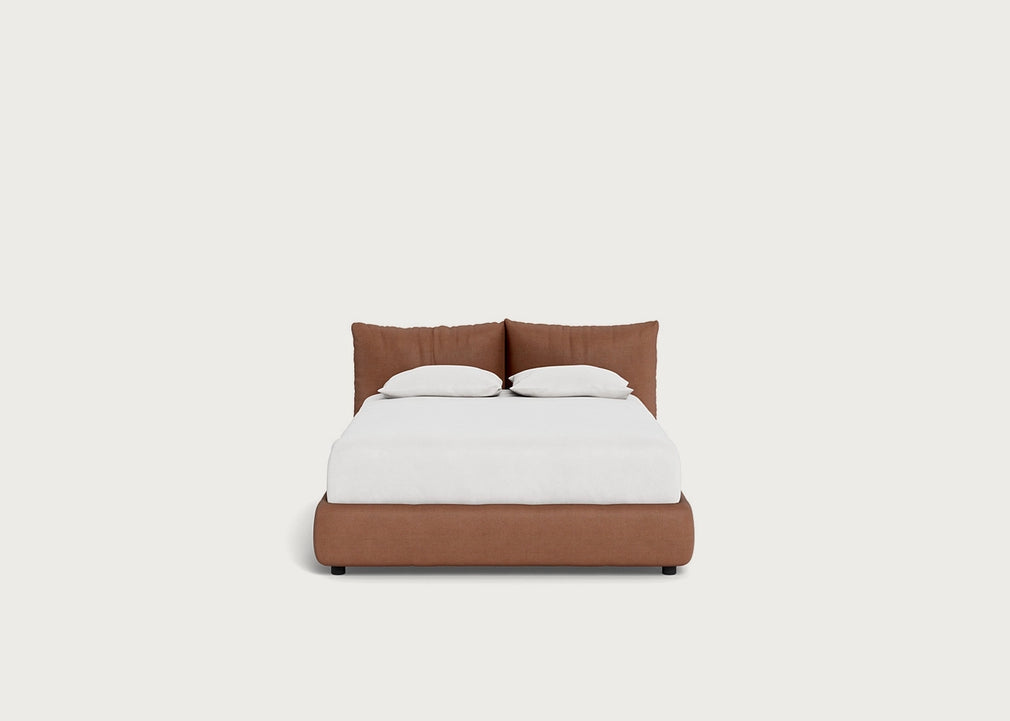 Pillow Storage Bed Double / Underbed Storage / Siena Cotton Clay